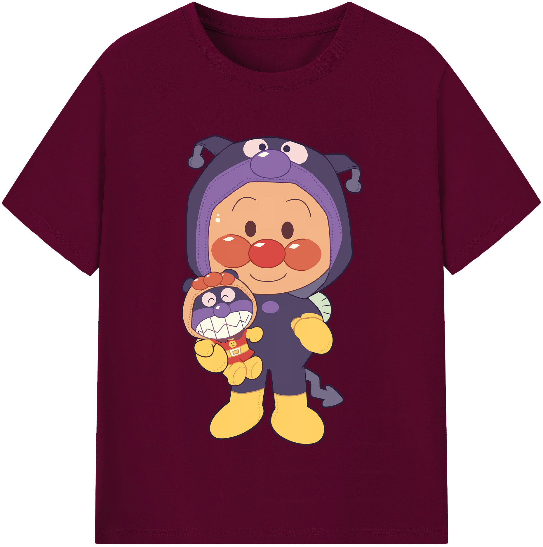 （画像用） アンパンマン Anpanman レディースカジュアルプリントTシャツ（綿100％）